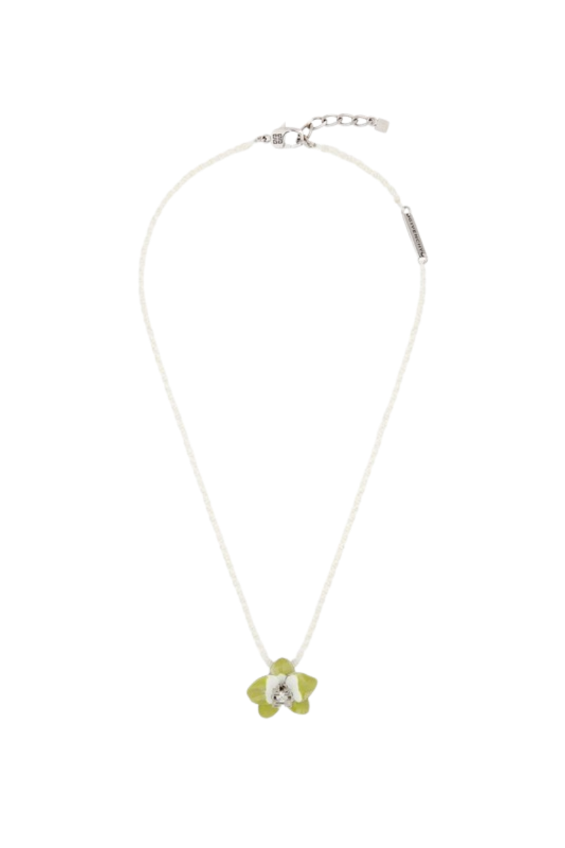 Givenchy Flower Orchid Lime Short Necklace_Lime