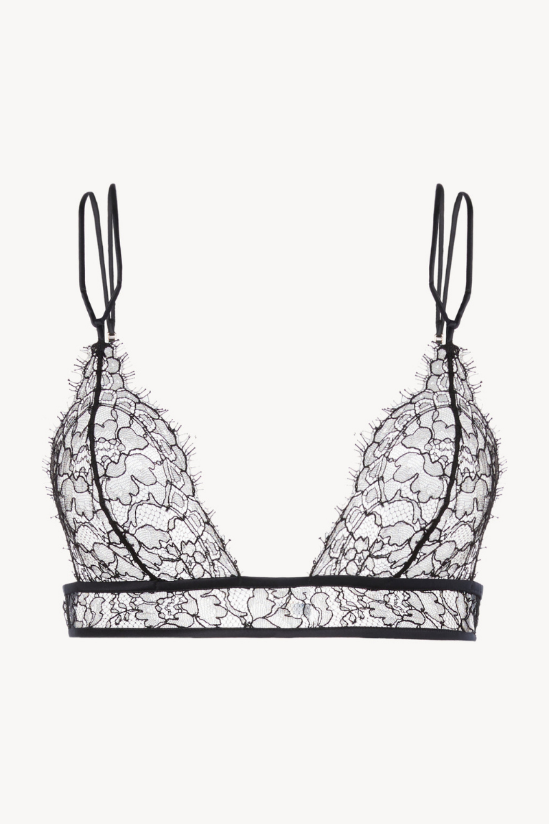 La Perla Lace Triangle Bra in Black