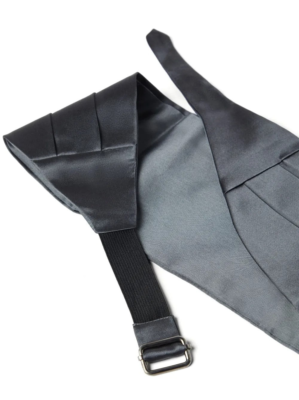 BRUNELLO CUCINELLI MEN'S MEDIUM GRAY SILK BLEND CUMMERBUND