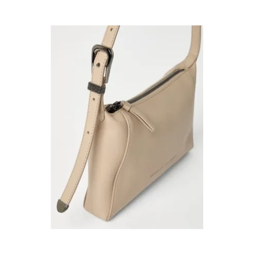 BRUNELLO CUCINELLI WOMEN'S SABBIA LEATHER SHOULDER BAG