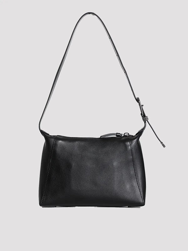 BRUNELLO CUCINELLI WOMEN'S BLACK LEATHER SHOULDER BAG