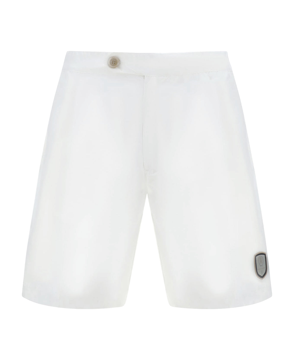BRUNELLO CUCINELLI MEN'S WHITE TAILORED GYM SHORTS