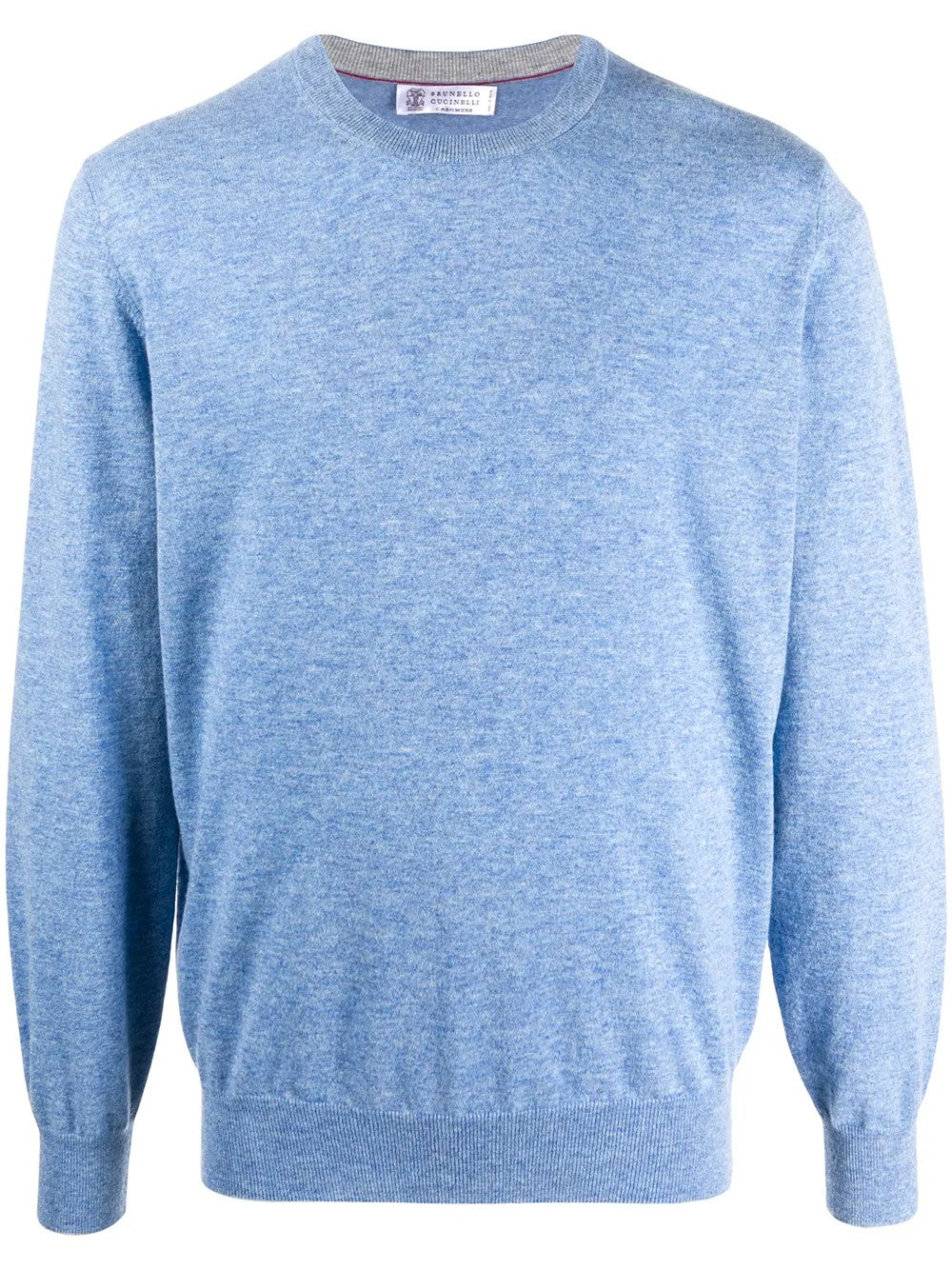 BRUNELLO CUCINELLI MEN'S LIGHT BLUE CASHMERE SWEATER