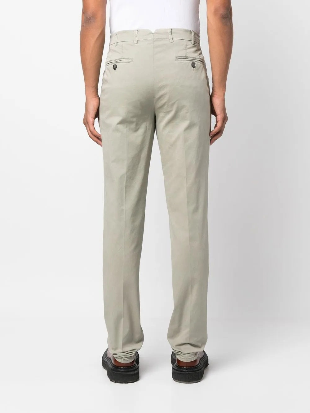 BRUNELLO CUCINELLI MEN'S BEIGE TAILORED TROUSERS