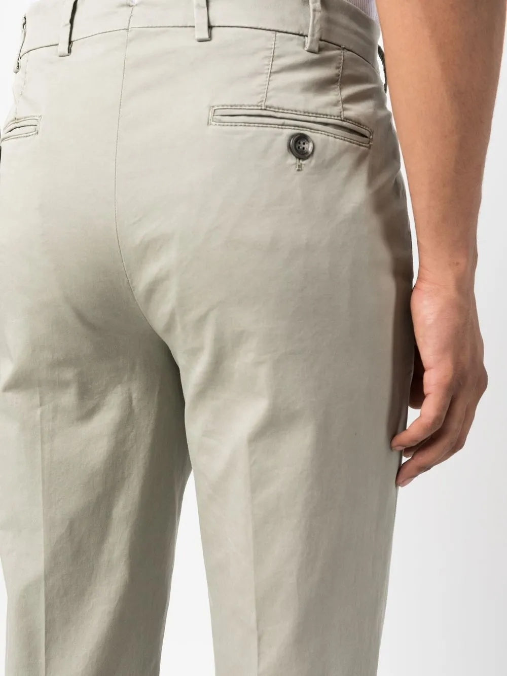 BRUNELLO CUCINELLI MEN'S BEIGE TAILORED TROUSERS