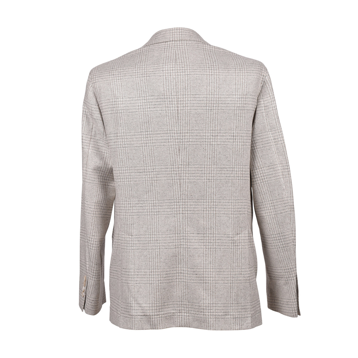 BRUNELLO CUCINELLI MEN'S SAND WOOL BLEND CHECK SUIT