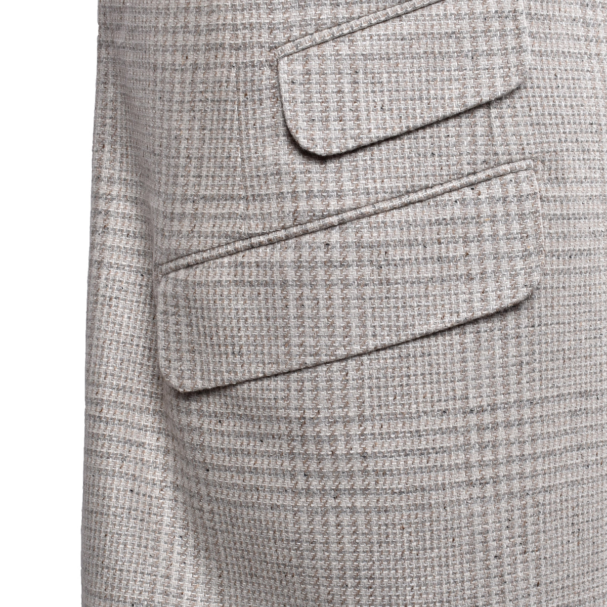 BRUNELLO CUCINELLI MEN'S SAND WOOL BLEND CHECK SUIT