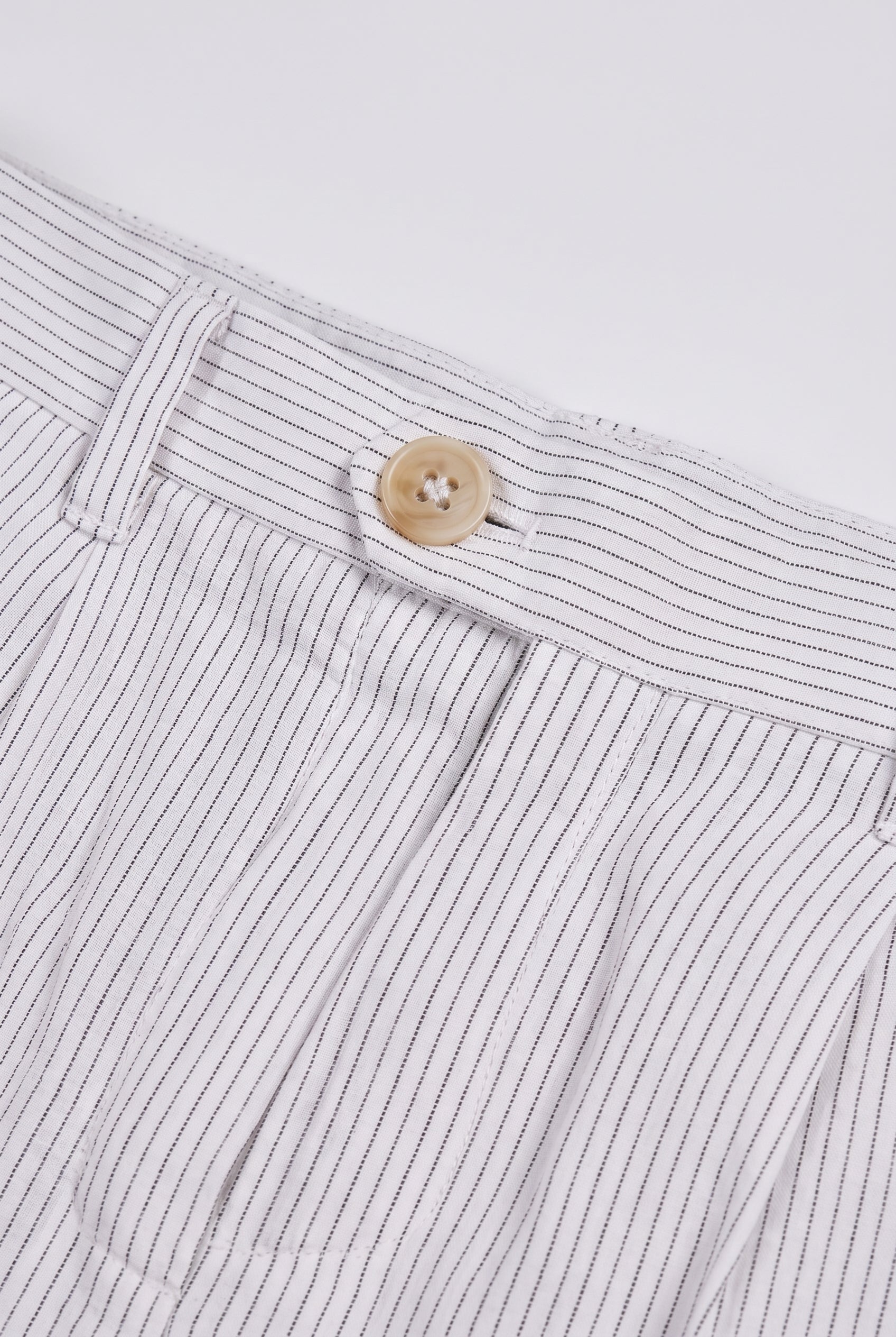 BRUNELLO CUCINELLI WOMEN'S WHITE STRIPED RELAXED TROUSERS