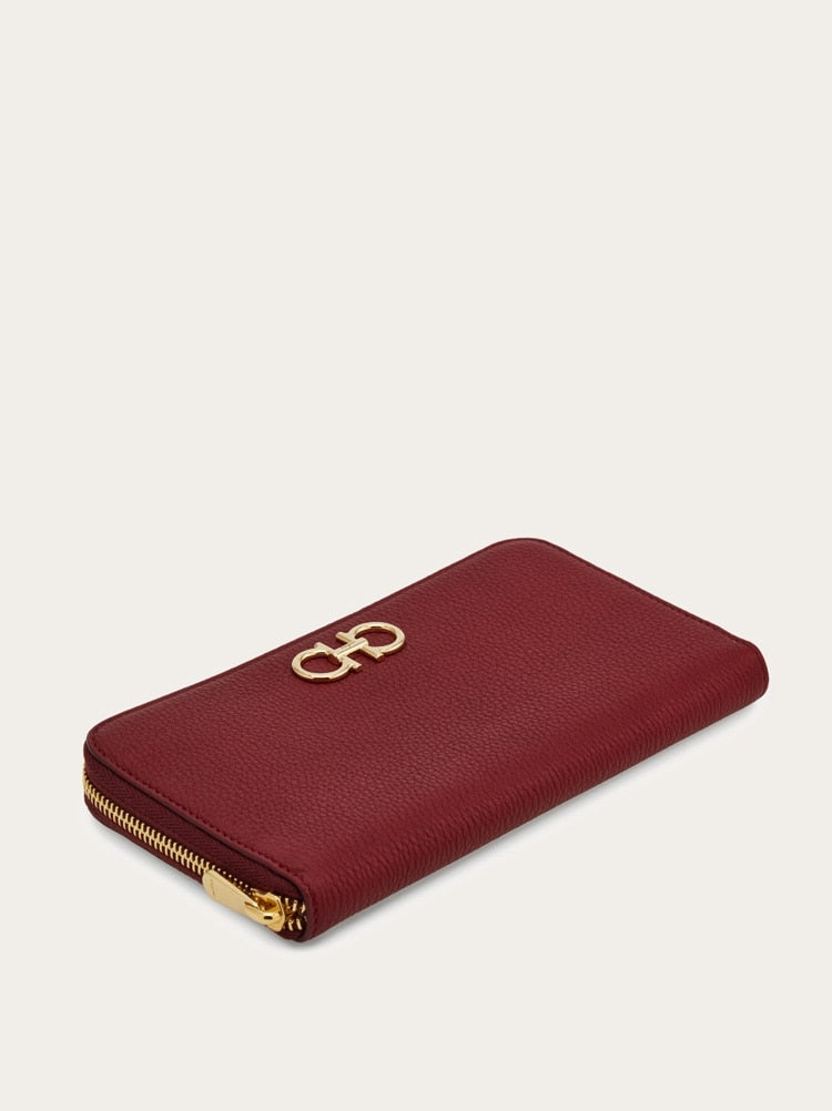 FERRAGAMO WOMEN'S RED CALF LEATHER WALLET