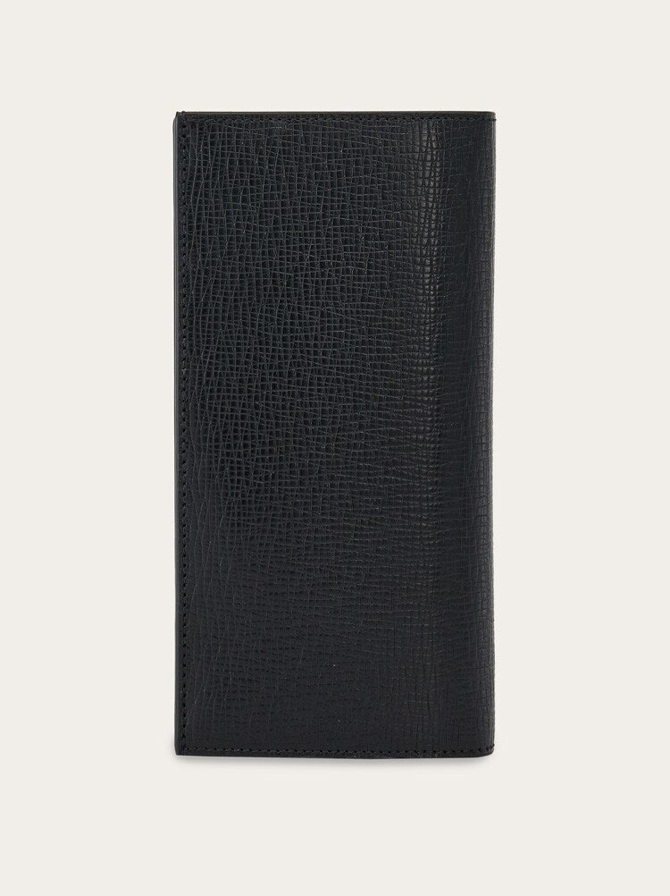 FERRAGAMO MEN'S BLACK CALF LEATHER WALLET