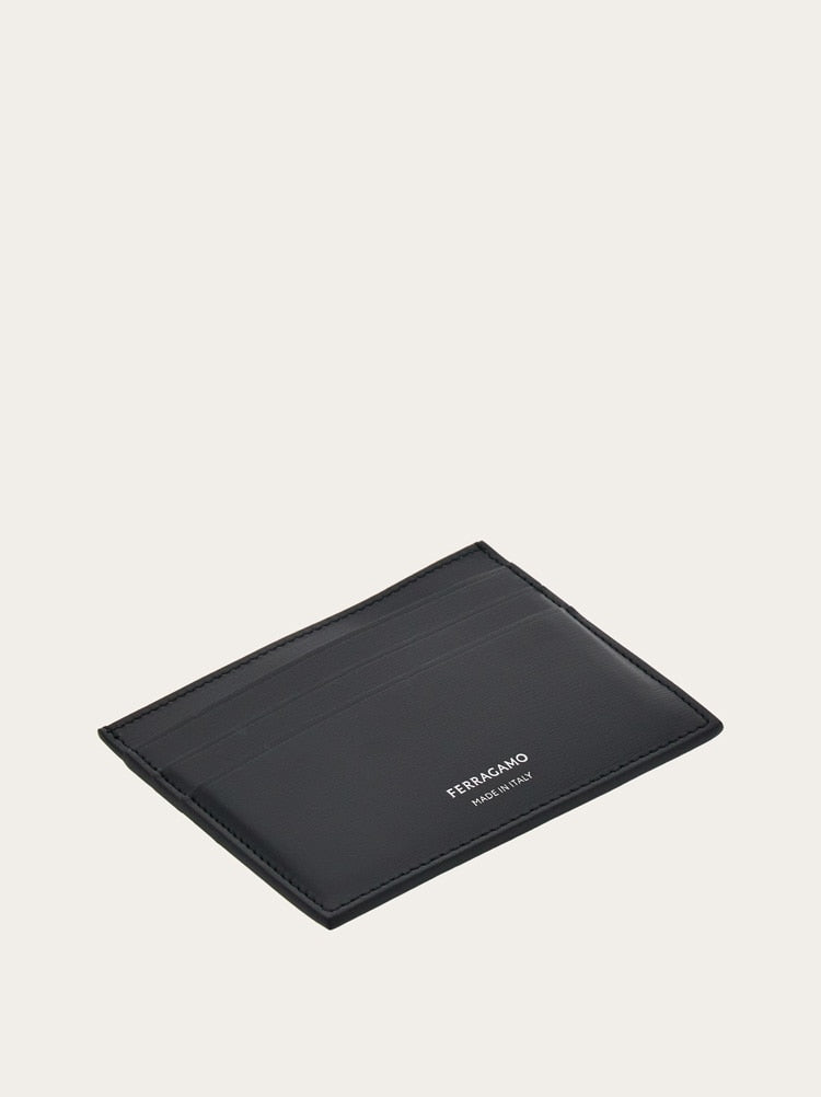 FERRAGAMO MEN'S BLACK LEATHER CARDHOLDER ACCESSORY