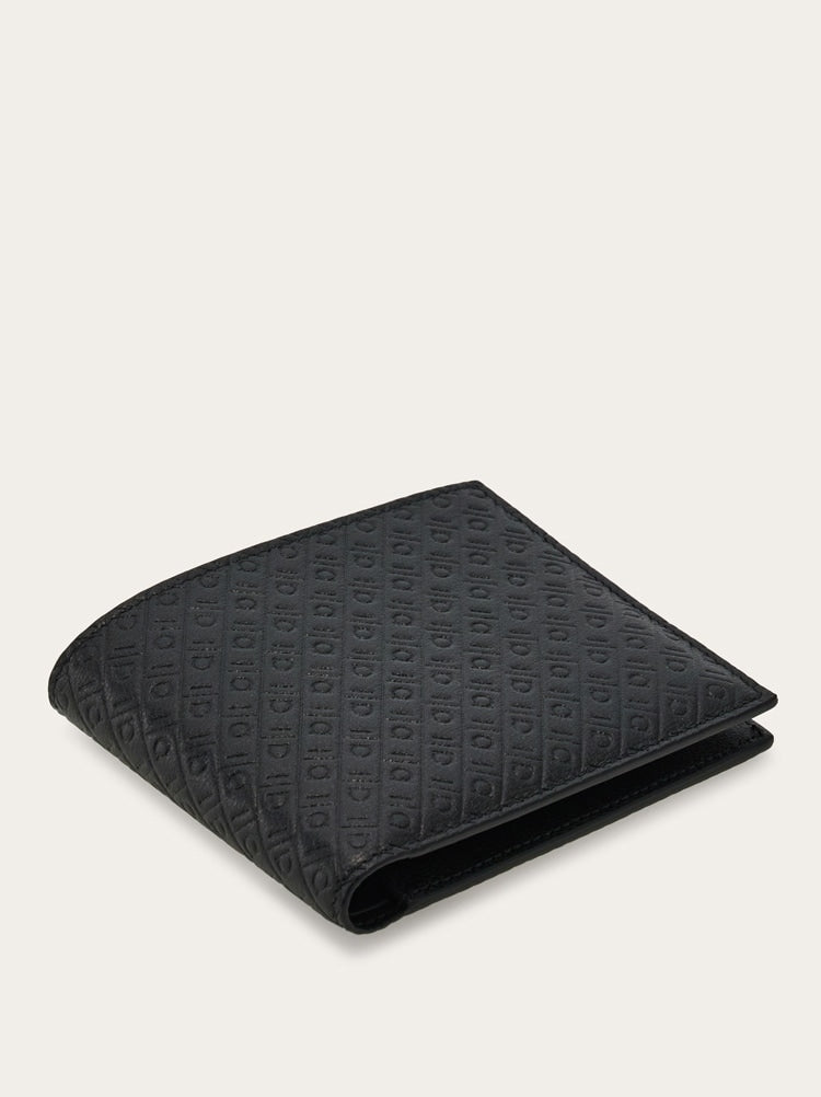 FERRAGAMO MEN'S BLACK CALF LEATHER WALLET