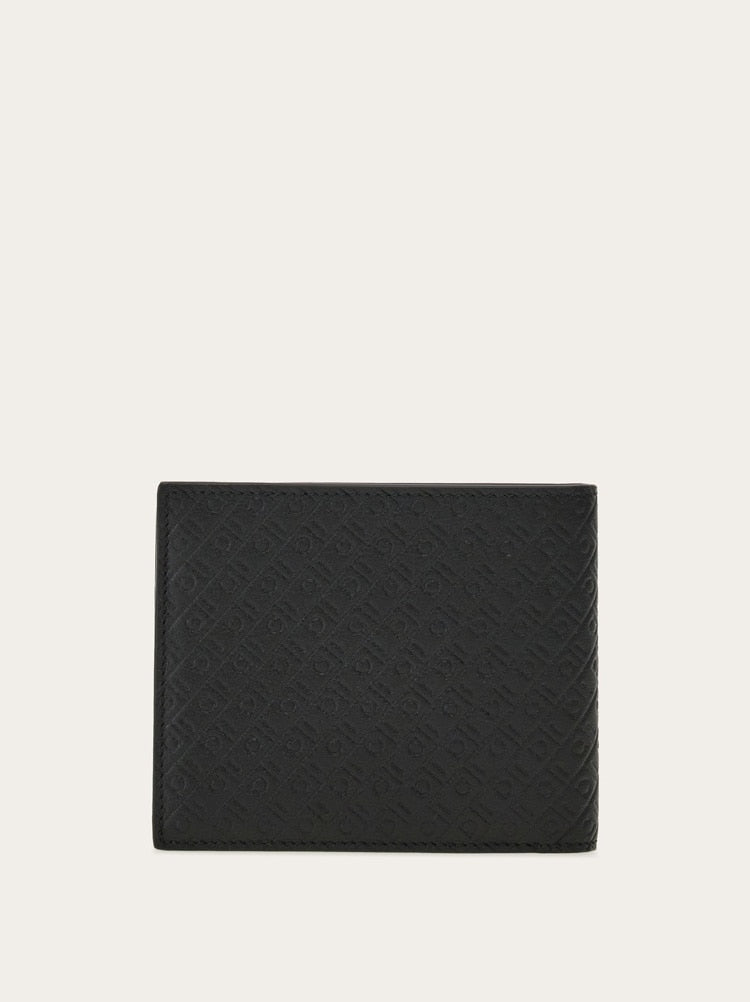 FERRAGAMO MEN'S BLACK CALF LEATHER WALLET