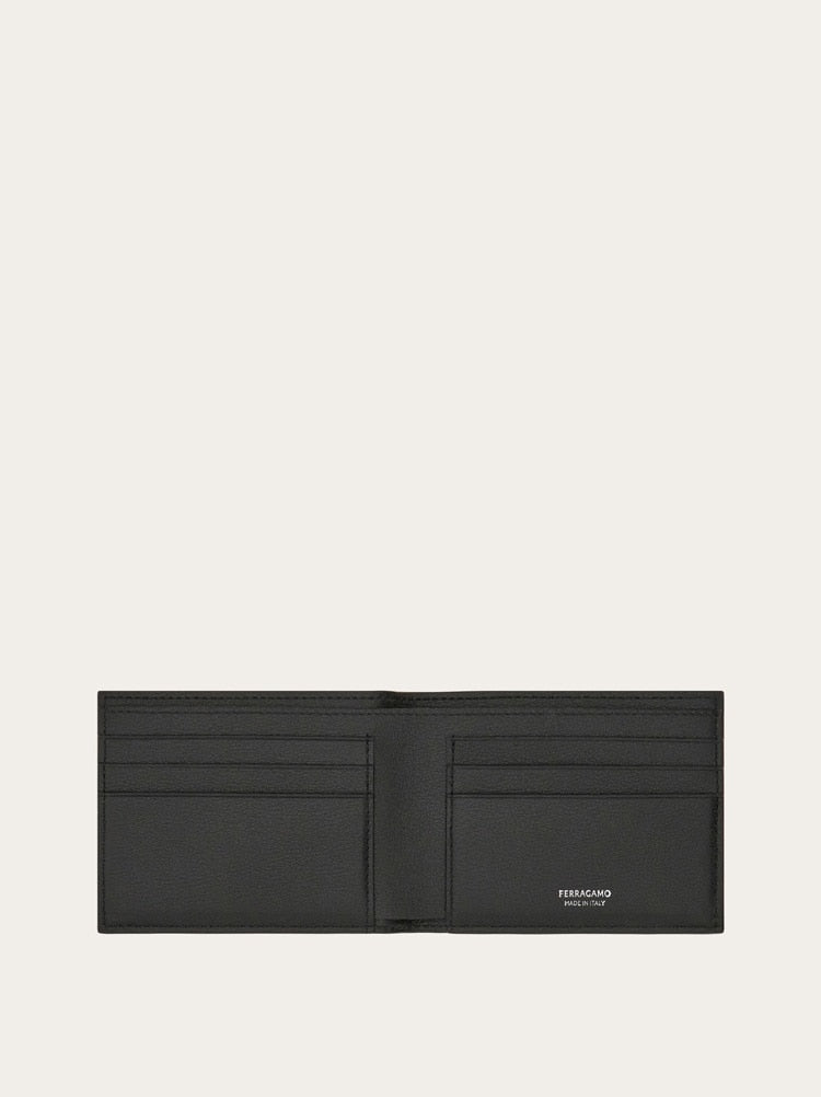 FERRAGAMO MEN'S BLACK CALF LEATHER WALLET