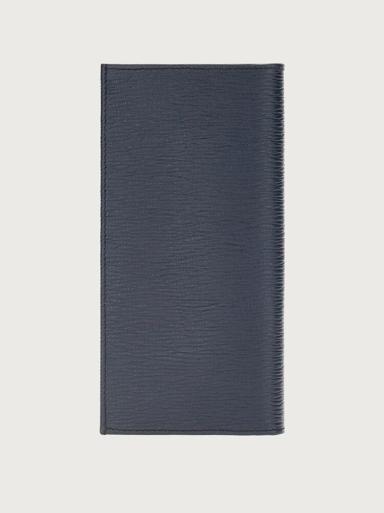 FERRAGAMO MEN'S NAVY CALF LEATHER WALLET