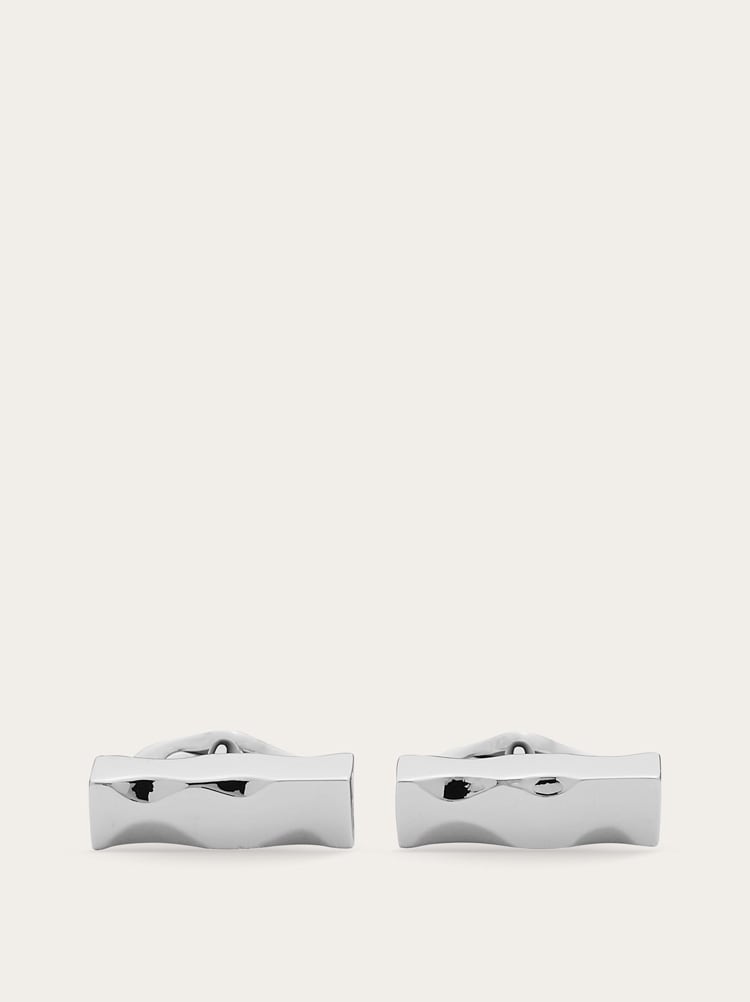 FERRAGAMO MEN'S SILVER BRASS CUFFLINKS ACCESSORY