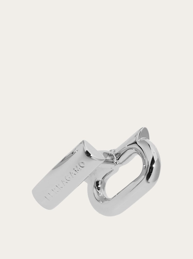 FERRAGAMO MEN'S SILVER METAL CUFFLINKS ACCESSORY