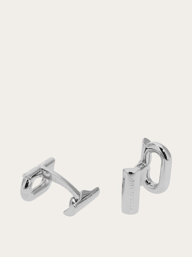 FERRAGAMO MEN'S SILVER METAL CUFFLINKS ACCESSORY