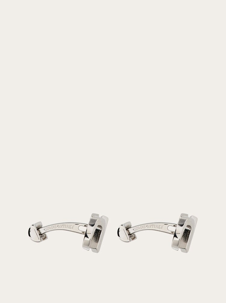 FERRAGAMO MEN'S SILVER BRASS CUFFLINKS ACCESSORY