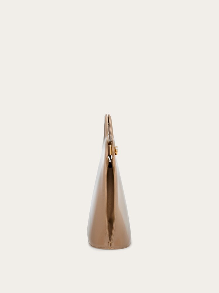 FERRAGAMO WOMEN'S BEIGE CALF LEATHER BAG