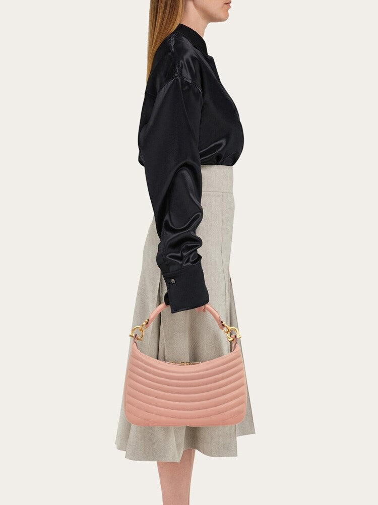 FERRAGAMO WOMEN'S PINK CALF LEATHER BAG