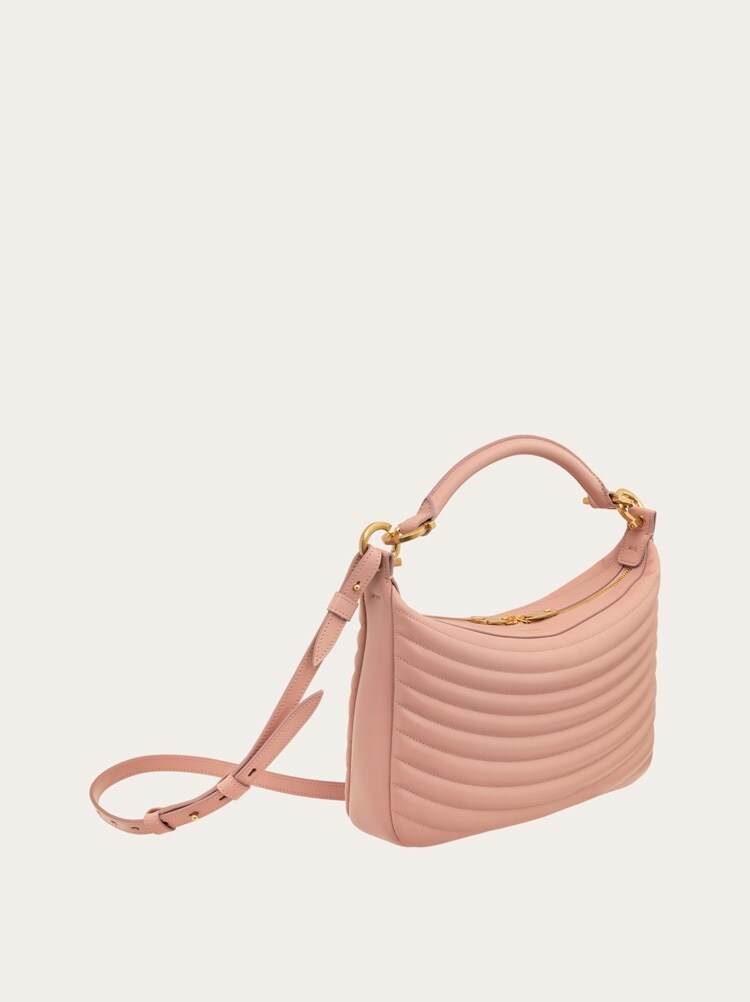 FERRAGAMO WOMEN'S PINK CALF LEATHER BAG