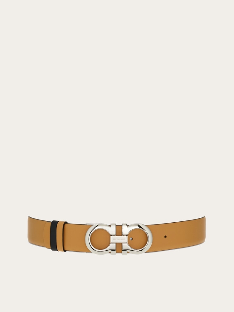 FERRAGAMO WOMEN'S TAN CALF LEATHER BELT