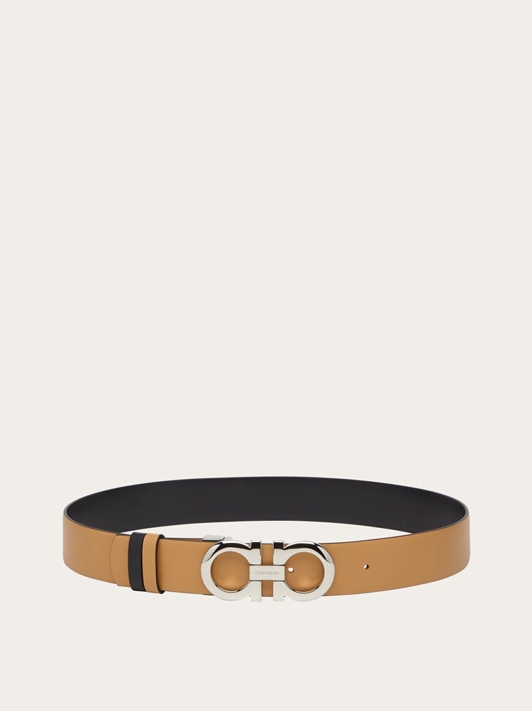 FERRAGAMO WOMEN'S TAN CALF LEATHER BELT