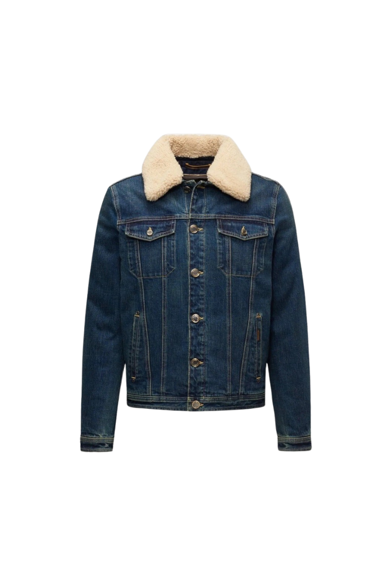 MooRER TABURNO-104 Denim Down Jacket Blu