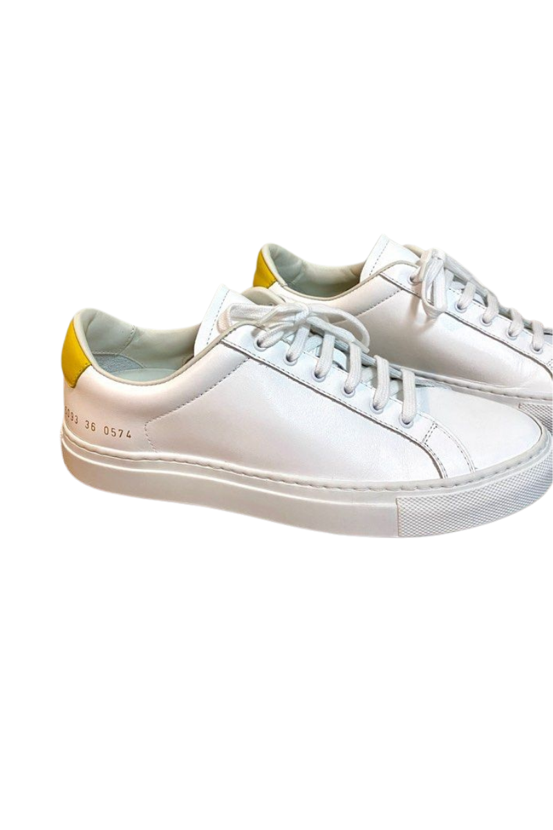 Common Projects Retro Low Womens 6093-White/Yellow