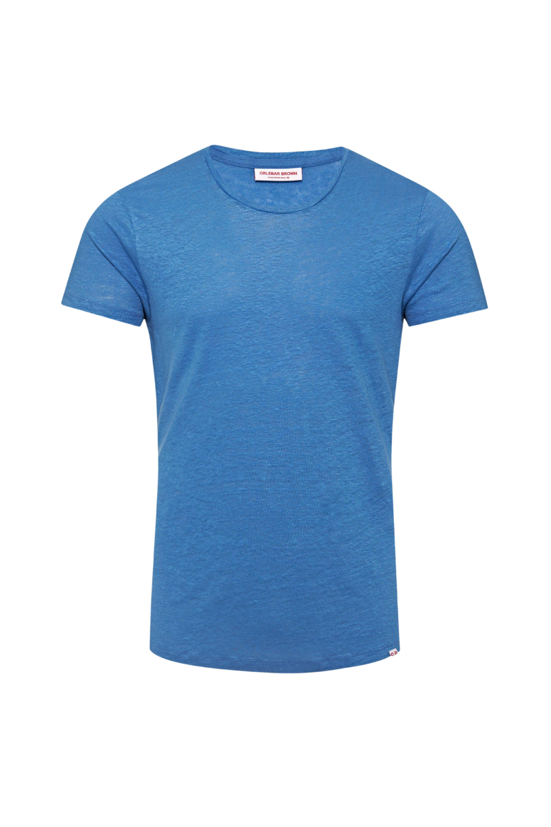 Linen tshirt orlebar brown t shirt Orlebar Brown OB Linen Crew Neck Tee Biscuit at CareOfCarl com