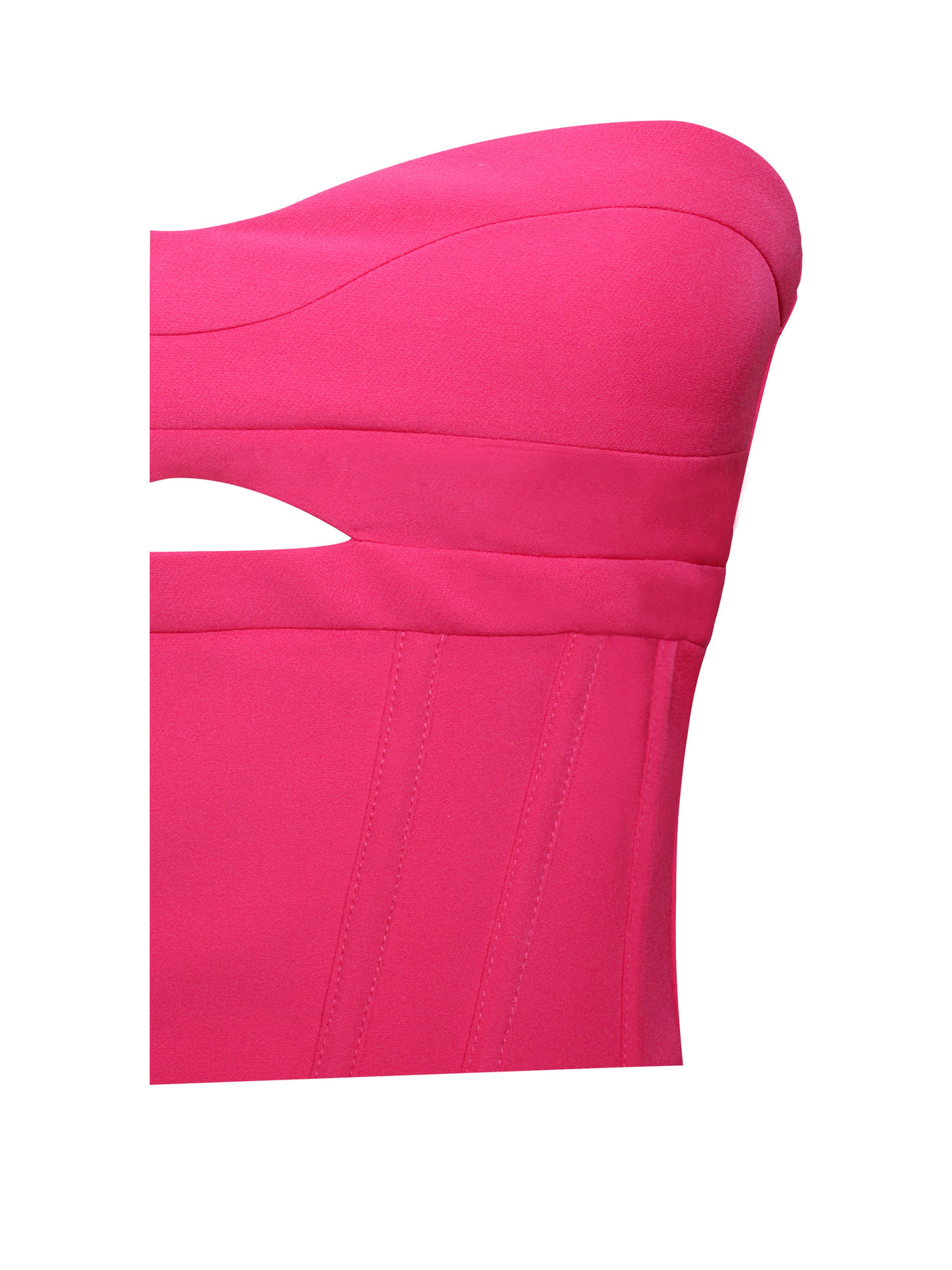 Maia Fuchsia Halter Neck Corset Midi Sundress (Archive Sale)