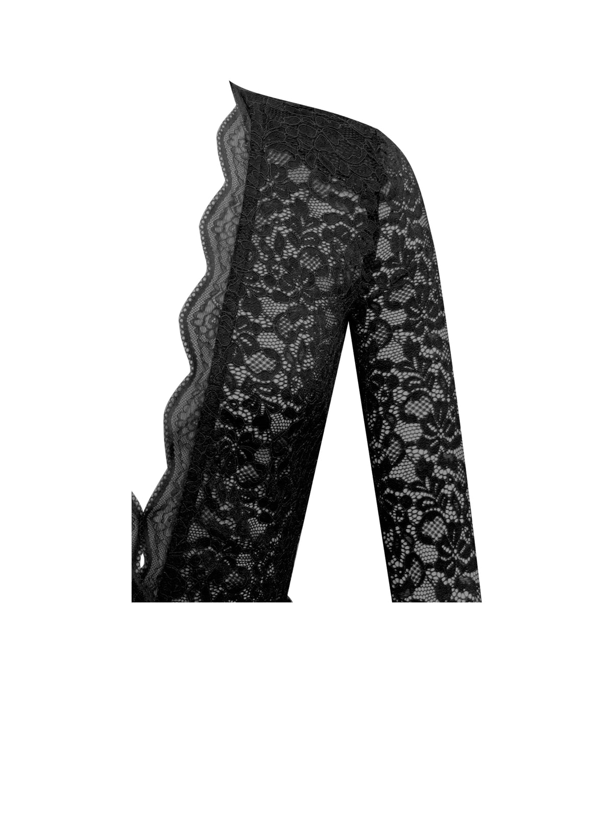 Nadina Black Lace Velvet Mini Dress (Archive Sale)