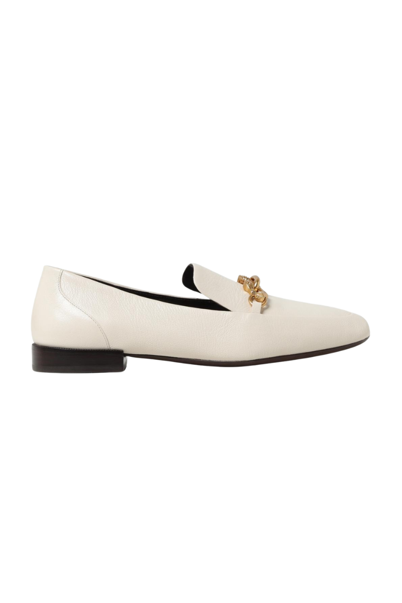 Tory Burch Jessa Classic Loafer Flats Light Cream/Gold 152718104