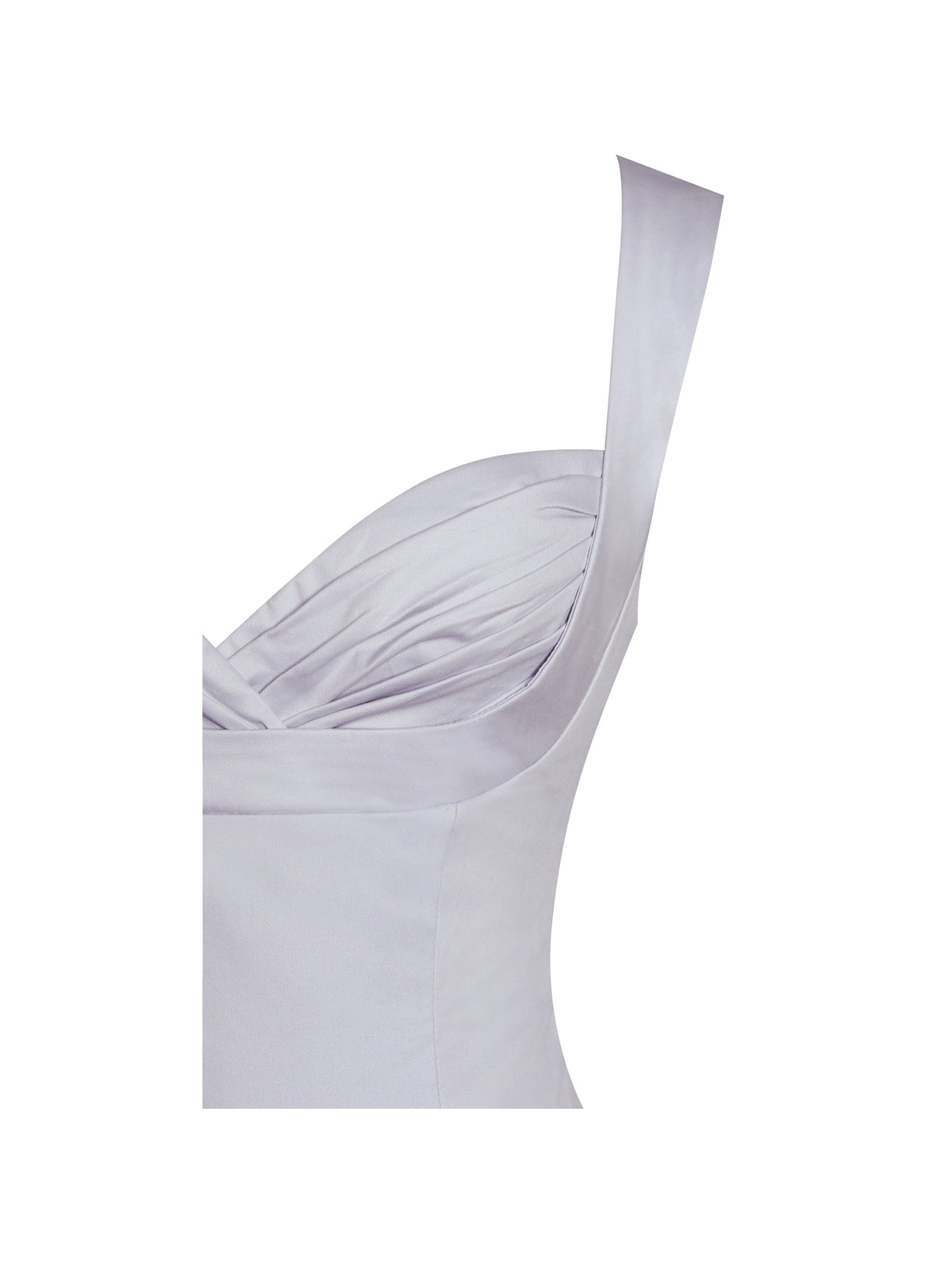 Zada Grey Pleated Breast Bubble Hem Mini Dress (Archive Sale)