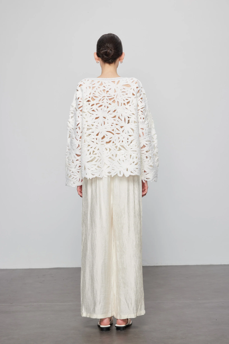 Max Simple Pleated Pants White