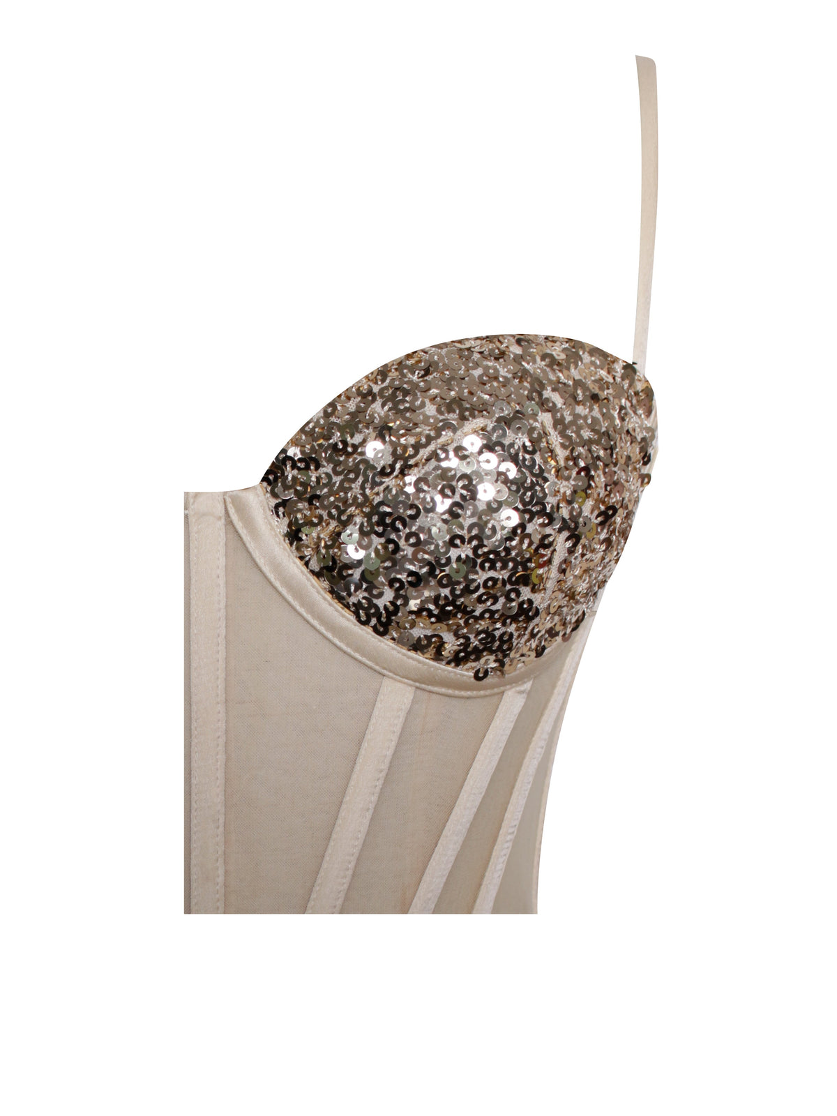 Layla Gold Sequin Corset Dress (Archive Sale)