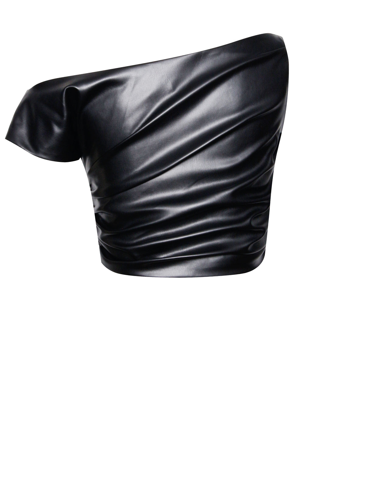 Yara Vegan Leather Slash Neck Tank Top (Archive Sale)