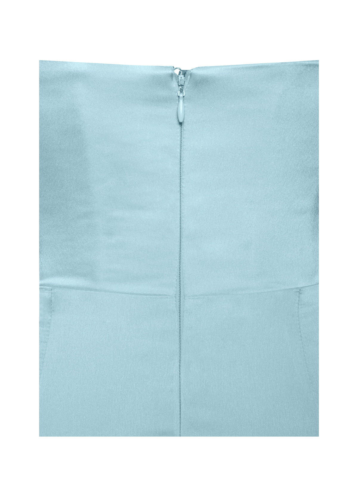 Marilyn Pale Blue Satin Crystal Embellished High Slit Gown (Archive Sale)