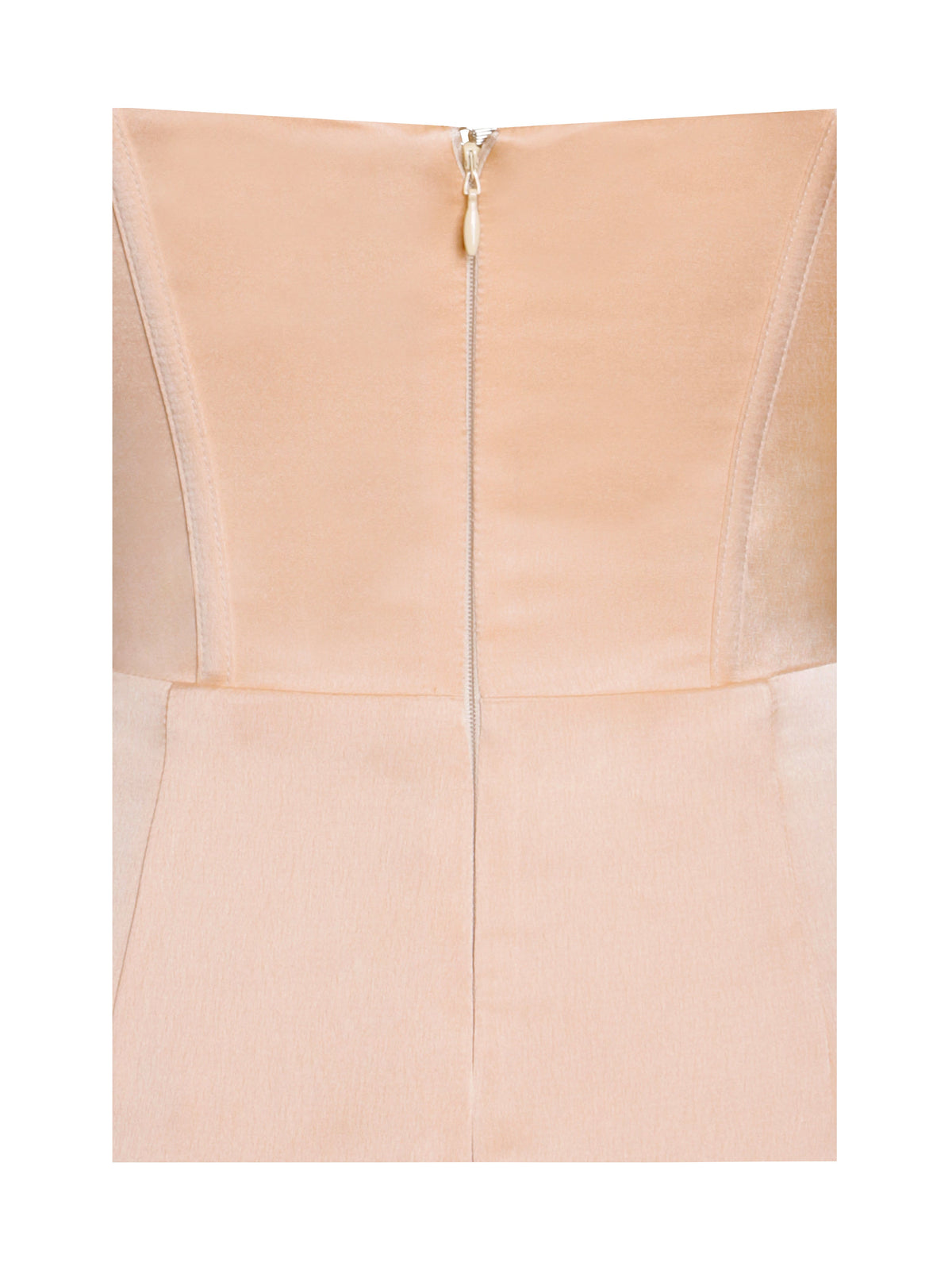 Amelia Blush Satin Corset Slit Gown With Crystal Embellished (Archive Sale)