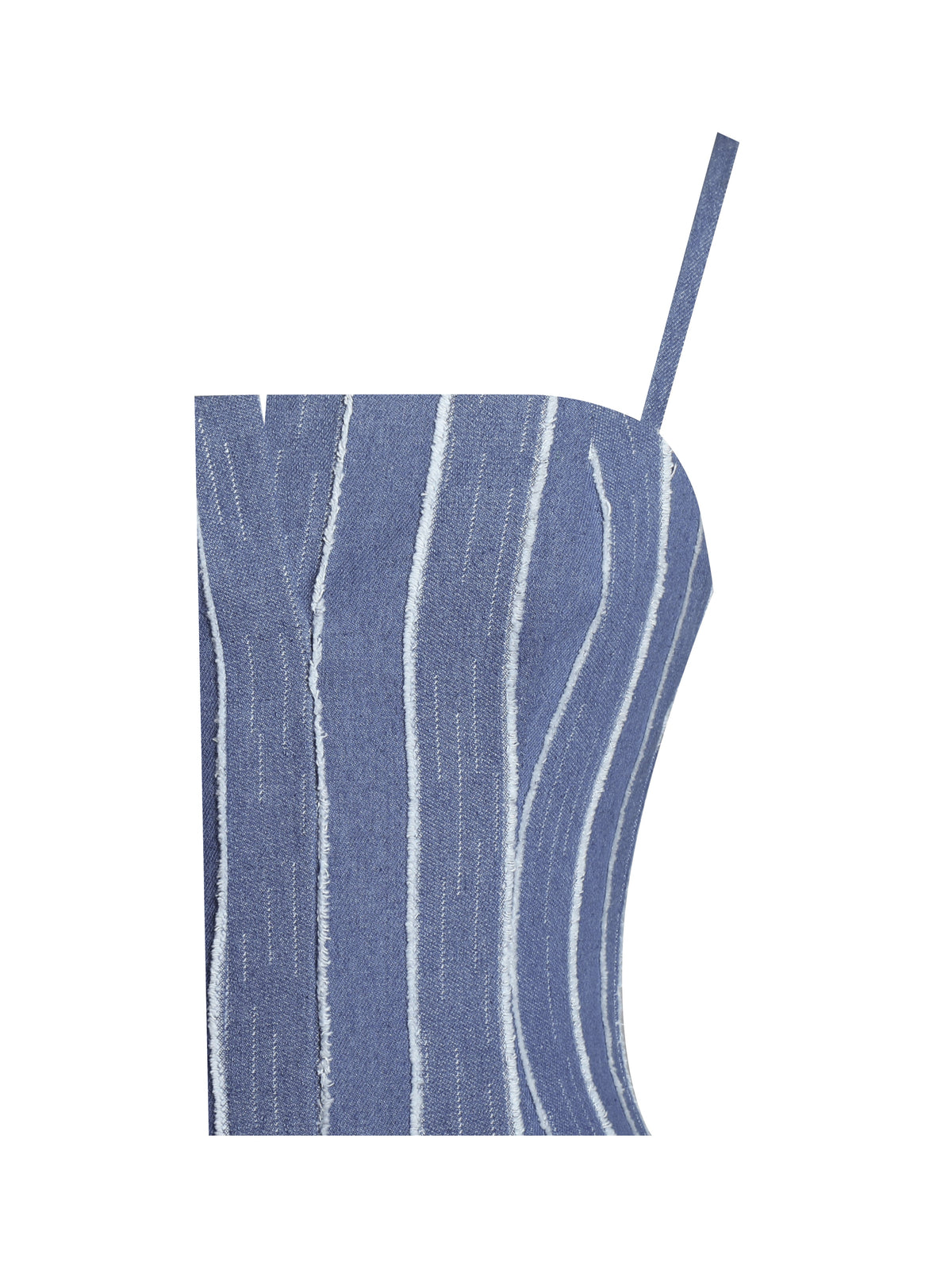 Abygail Stripe Cotton Denim Maxi Dress (Archive Sale)