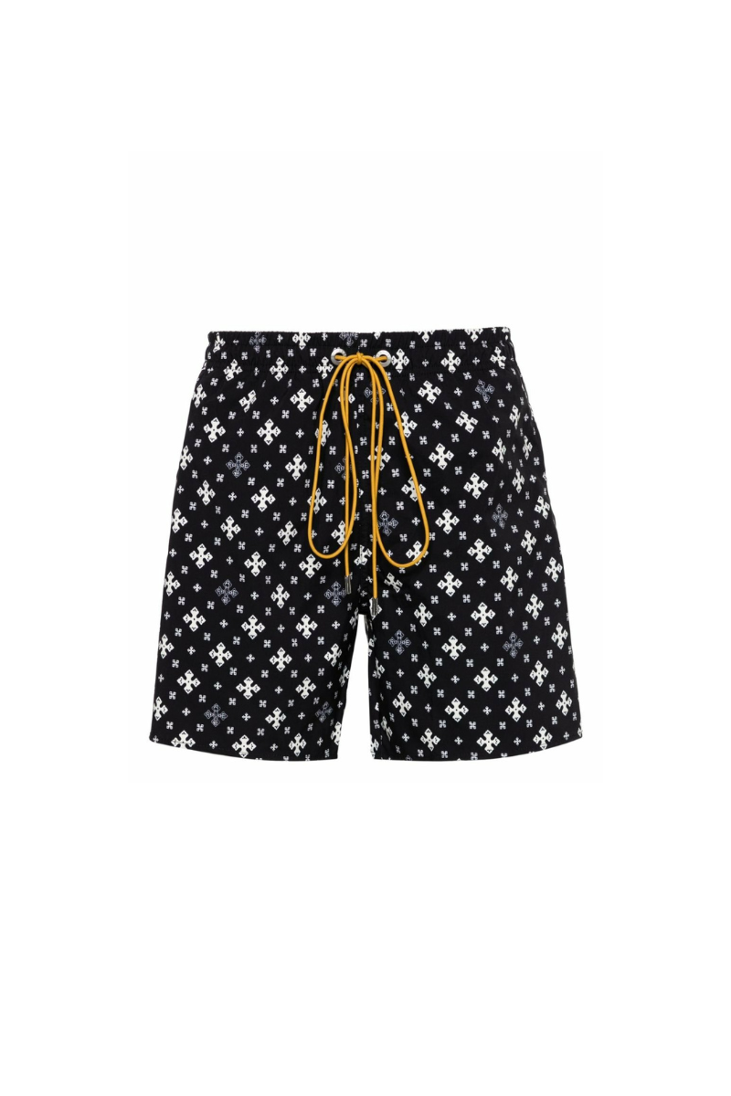 Rhude Cross Bandana Swim Shorts Black RHPF24SH01861