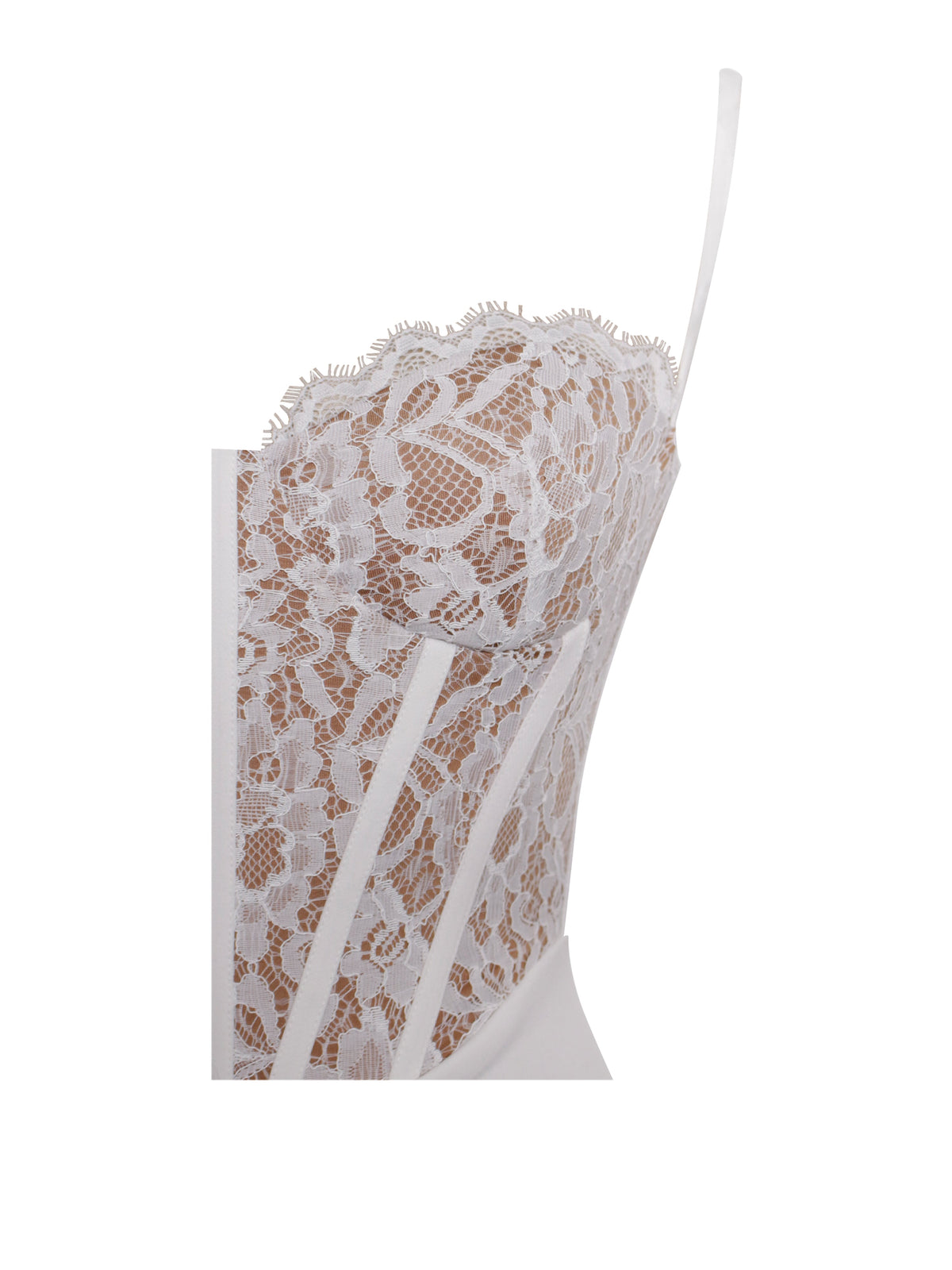 Junia White Lace Corset Maxi Dress (Archive Sale)