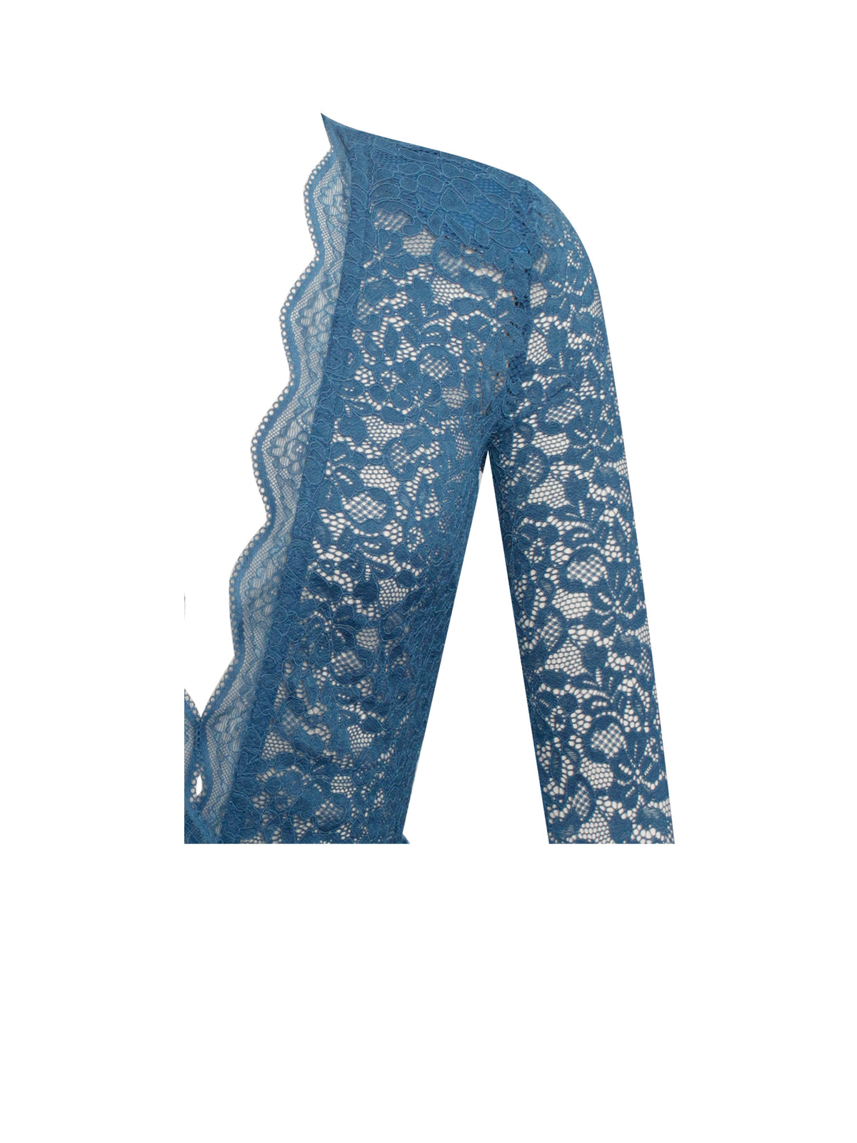 Nadina Teal Lace Velvet Mini Dress (Archive Sale)