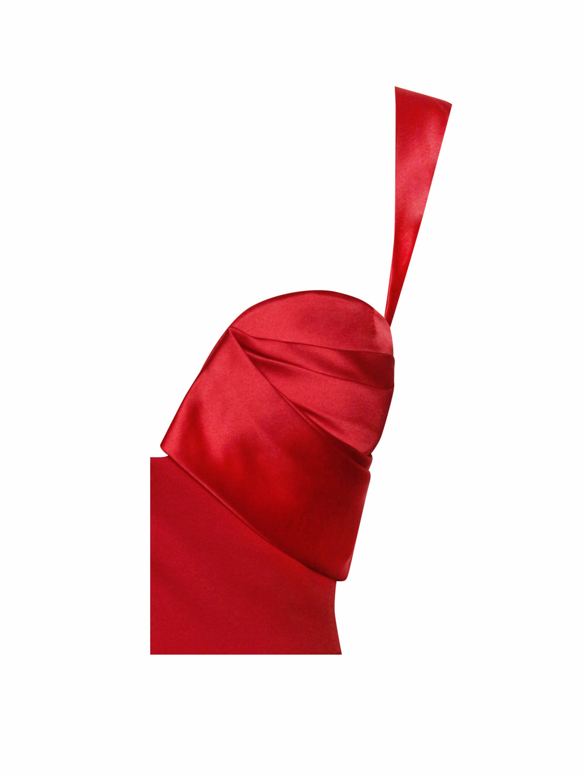 Onika Red Satin and Crepe Jumpsuit (Archive Sale)