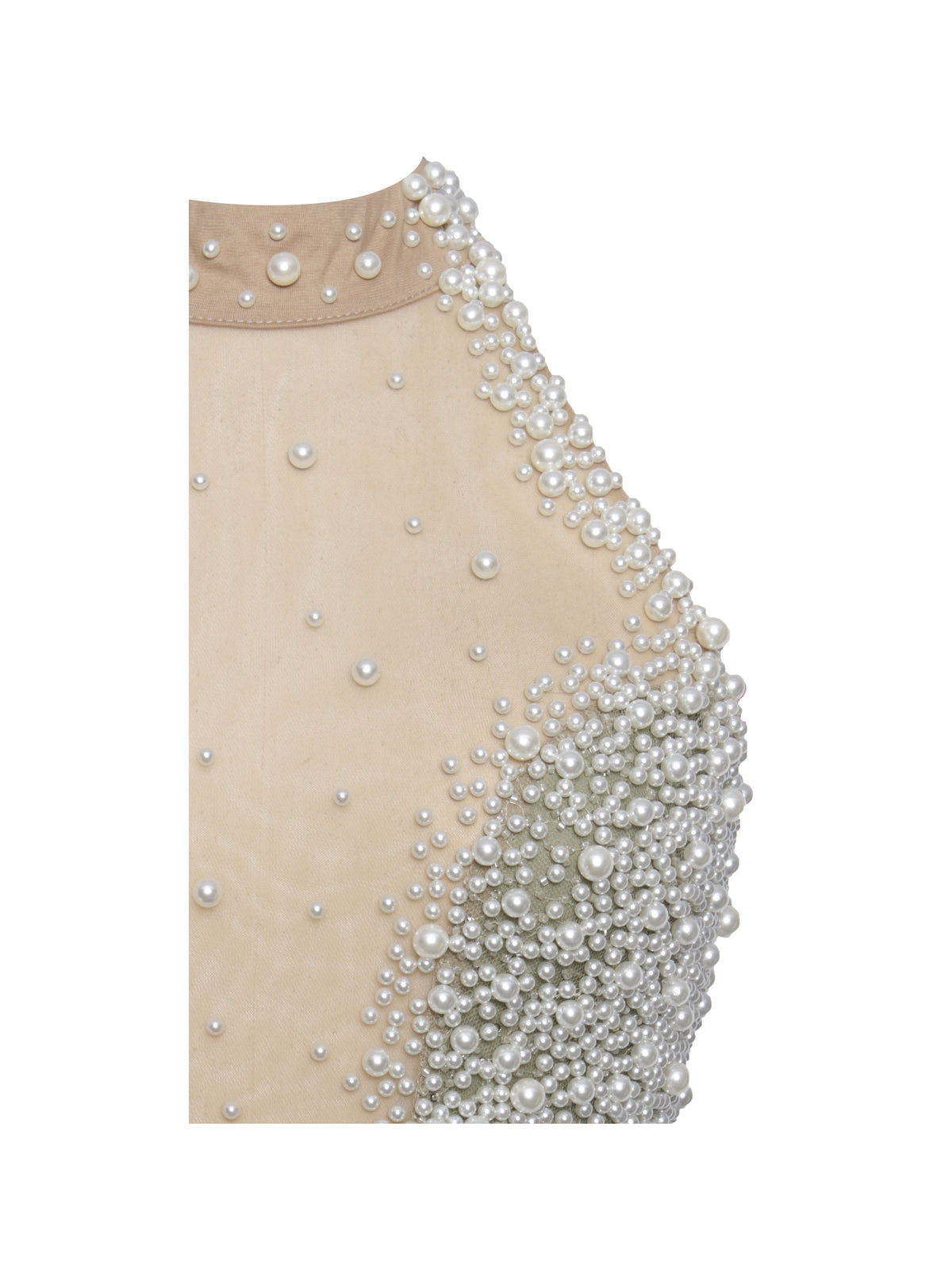 BBC Ginny Pear Green Pearl Embellished Backless Gown (Archive Sale)