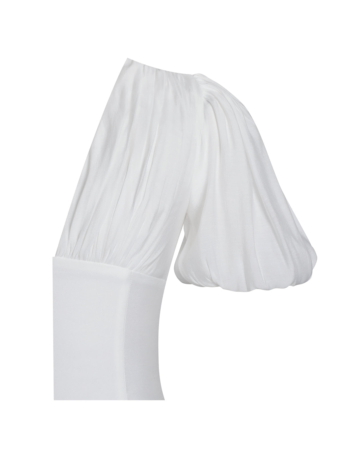 Caitlyn White Bubble Sleeve Corset Layered Mini Dress