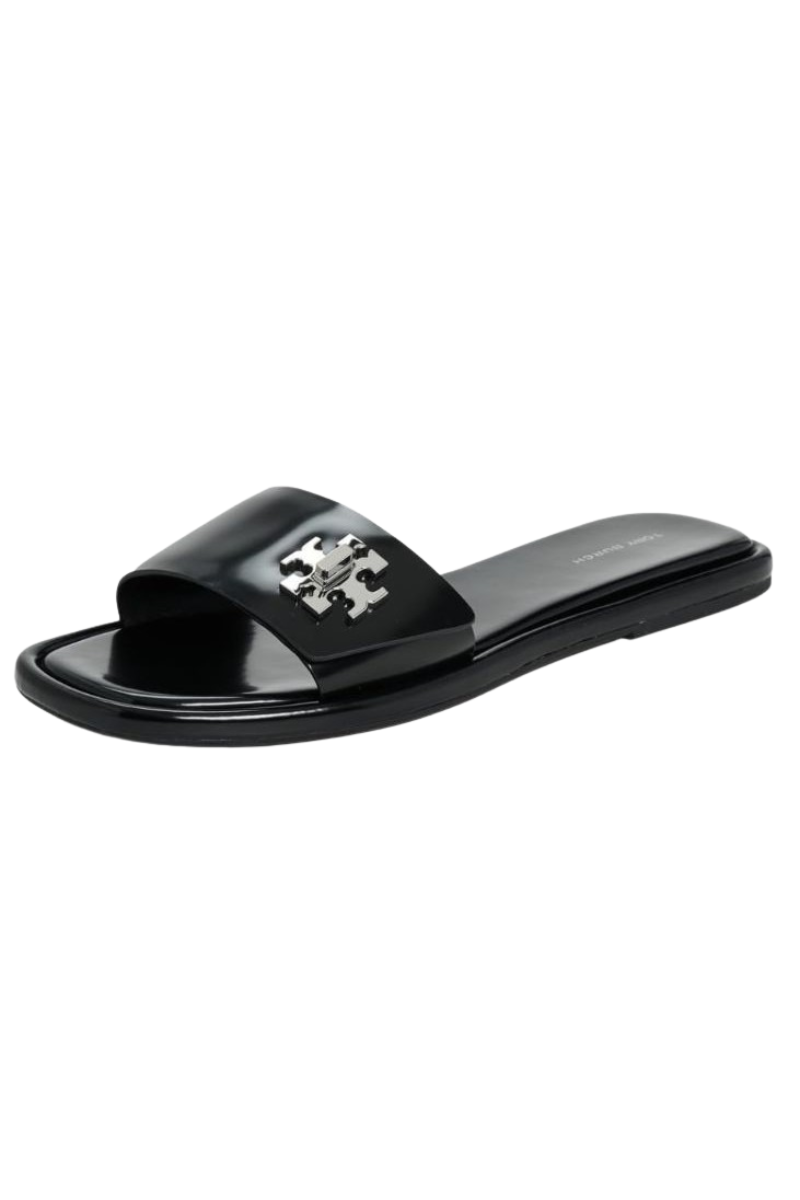 Tory Burch T Lock Slide Perfect Black 164676006