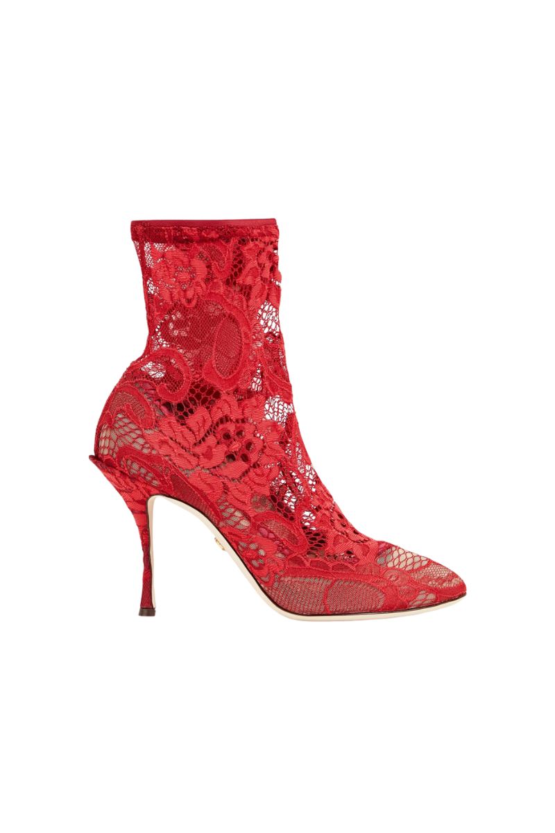 Dolce & Gabbana Stretch-lace sock boots