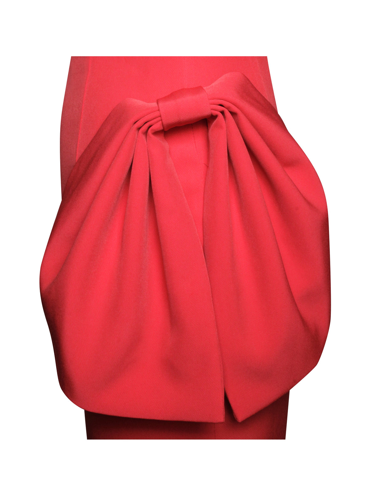 Radha Red Backless Longsleeve Maxi Dress with Bow (Archive Sale)